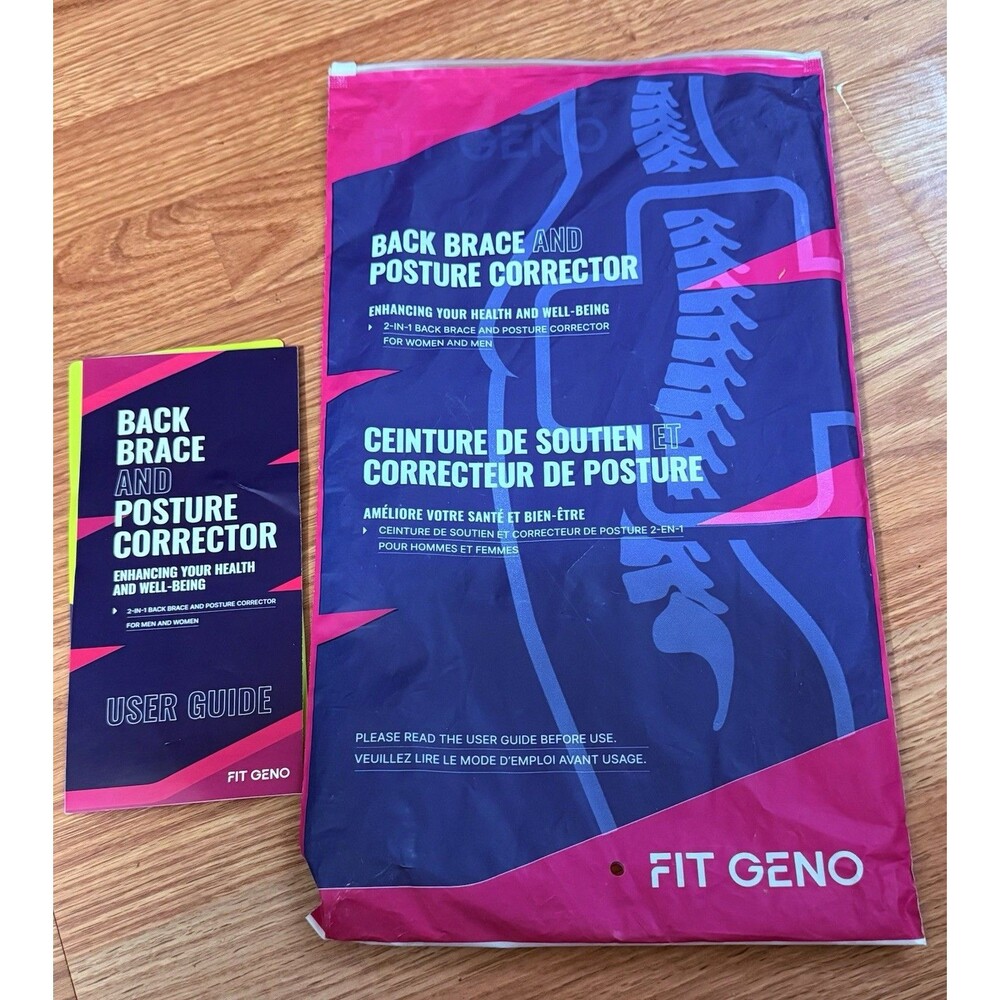 Fit Geno Back Brace Posture Corrector- New  - Medium - Light Tan Skin Color